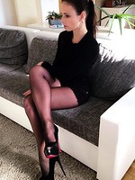 Amateur legs in nylons - German girl Chrissy Tina #1