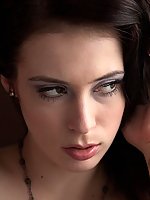 Gorgeous model in stockings and heels