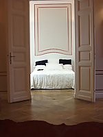 Sexy amateur model in black seamed stockings