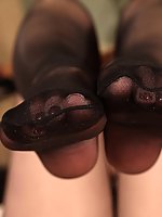 Leggy teen in vintage nylons fucking