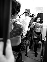 Leggy milf mom in sexy lingerie and pantyhose