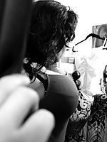 Leggy mature in lingerie and pantyhose