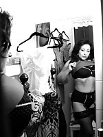 Leggy milf mom in lingerie and pantyhose