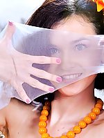 Romantic russian model exposes and high heels