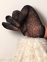 Amateur latin office girl in stockings