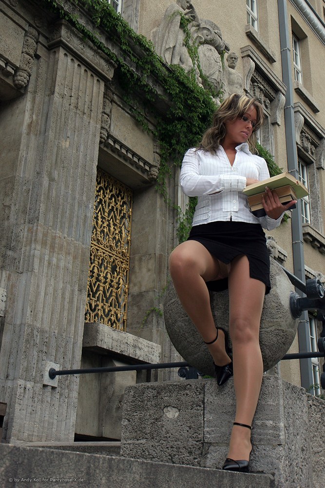 German legs in nylons and heels