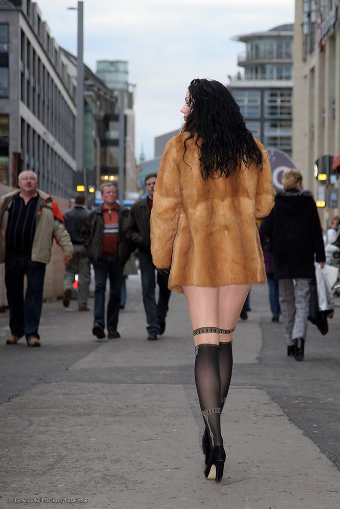 German model in ff stockings and high heels