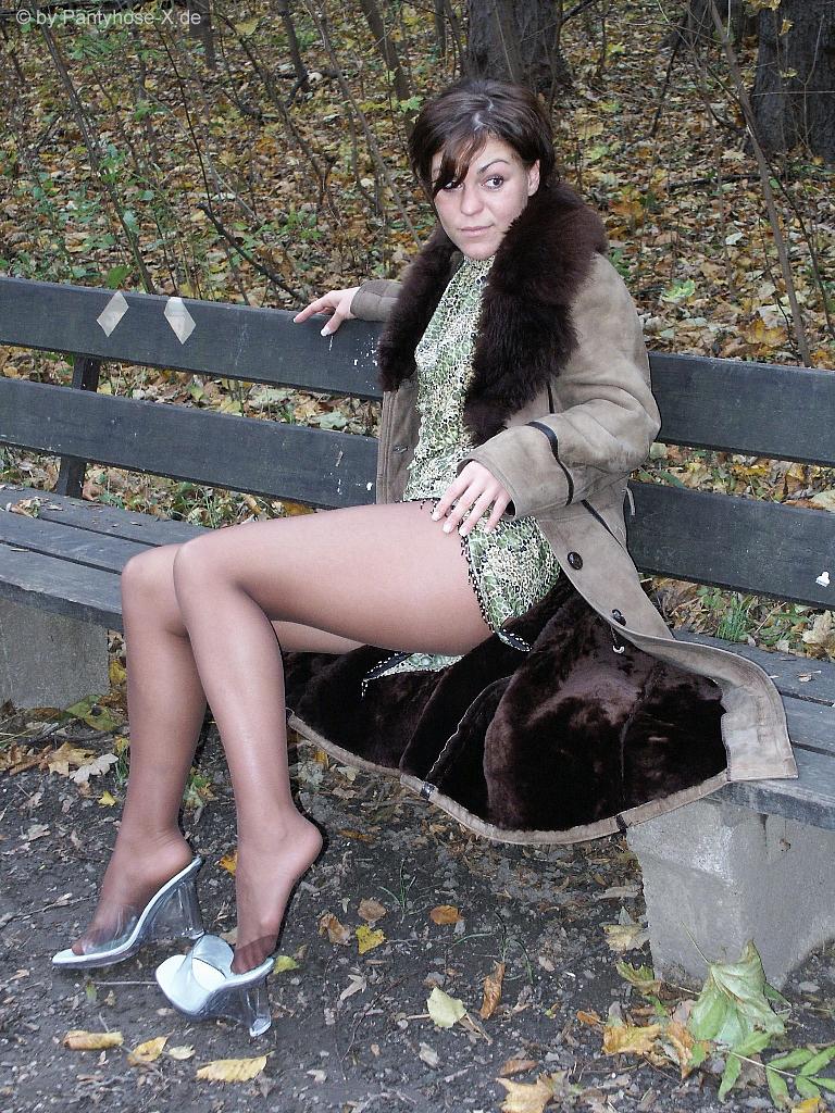 German pornstar in stockings and platforms