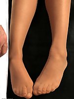 German woman in nylons