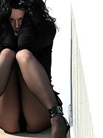 German legs in socks and pumps