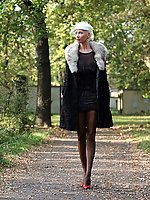 German lady in warmers and platforms