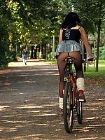 German legs in warmers and heels