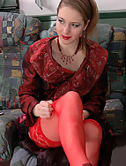 bi teen secretary in stockings