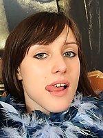 Teen loves to cover juggs and pussy in panthoyse