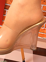 Mature in Sexy Pantyhose Layers over High Heels