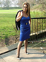 Such a horny pantyhosed blonde with a really beautiful pair of heels on